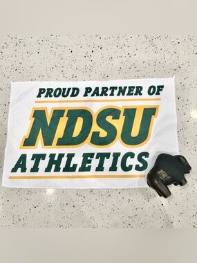 NDSU Athletics Partner Wall Banner White, Green, Gold & Bison Mascot Stress Ball